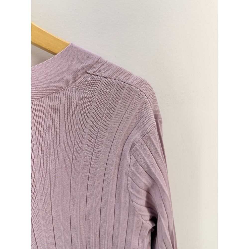 Chico’s Womens Siz 1 (Small) Cardigan Sweater Open Front Stretch Light Purple - Picture 13 of 16